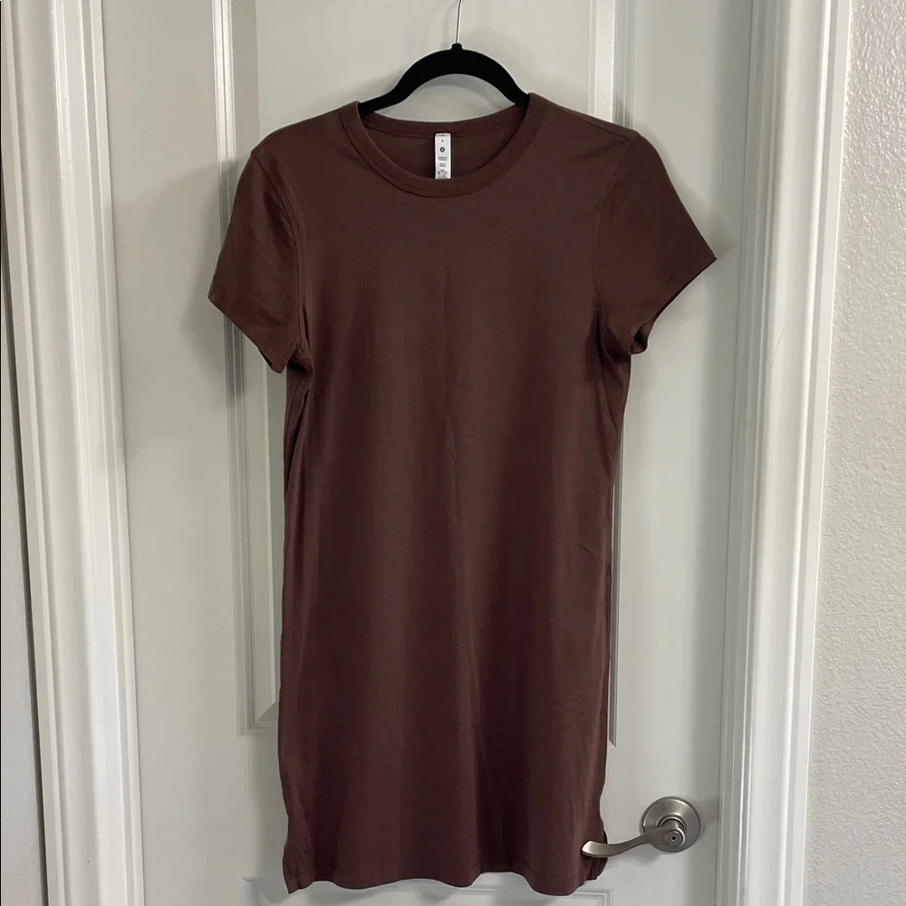 Lululemon athletica Chocolate Brown Classic fit tshirt dress - Picture 1 of 4